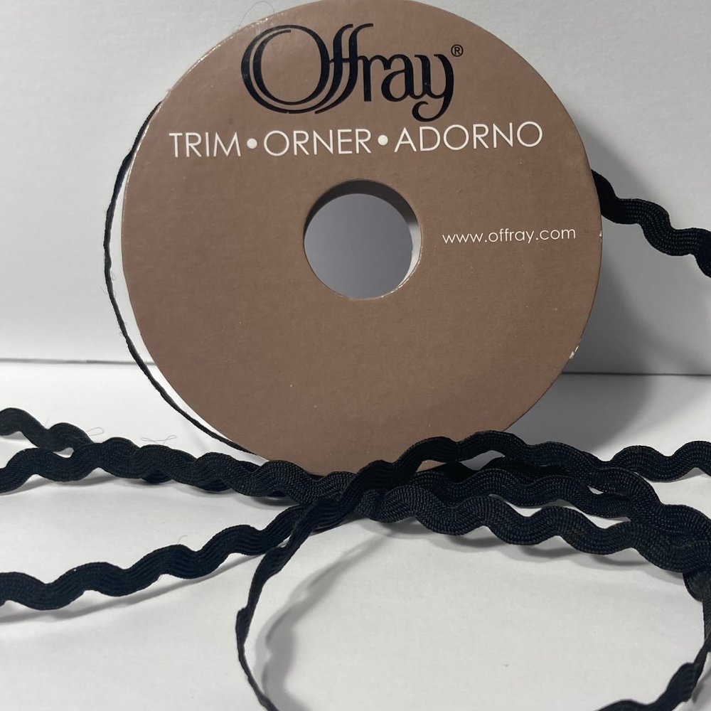 Black Ric Rac Trim Ribbon Offray 12 Rolls Craft Scrapbook Card Making Gifts
